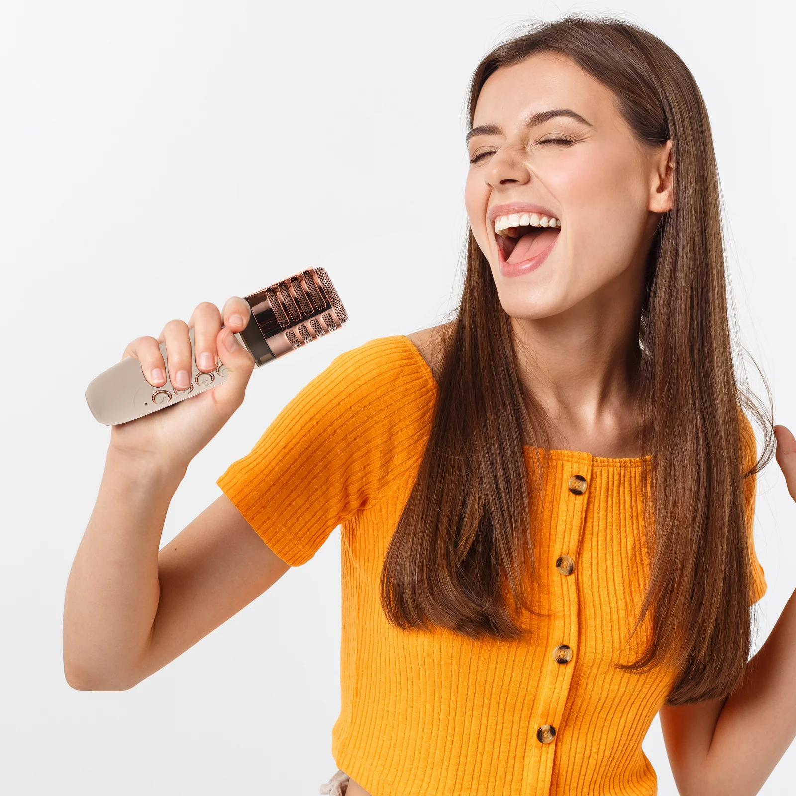 

Portable Wireless Karaoke Machine Outdoor Microphone Speaker System Family Camping Party Mini Karaoke Speaker for Kids Adults