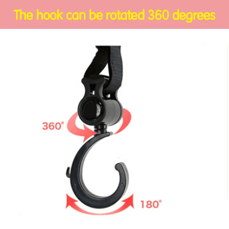 2pcs Baby Hanger Baby Bag Stroller Hooks Pram Rotate 360 Degree Baby Car Seat Accessories Stroller Organizer Bebes Accessories