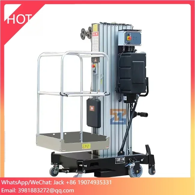 

High Quality 10M Single Mast Man Lift Table Aerial Work Platform Portable Man Lift