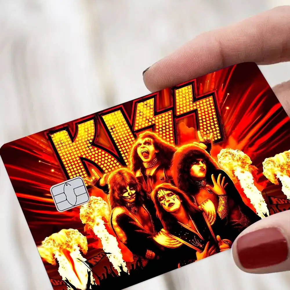 Retro KISS Rock Band Anime Young Creidt Card Debit Card Sticker Film Case Front Tape for Small Big Chip No Chip view 5