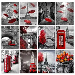 Painting By Numbers Black And White Paint By Number HandPainted Diy Framed On Canvas Landscape Home Decor Unique Gift