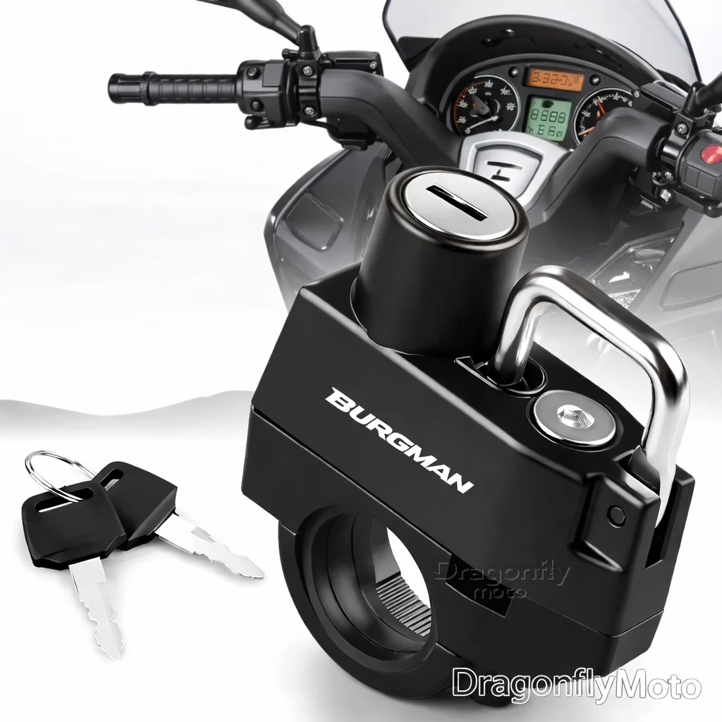 

Замок для мотоциклетного шлема для BURGMAN AN125 AN250 AN400 AN650 AN 650 Burgman 400 650 125 200, противоугонный замок-фиксатор для шлема