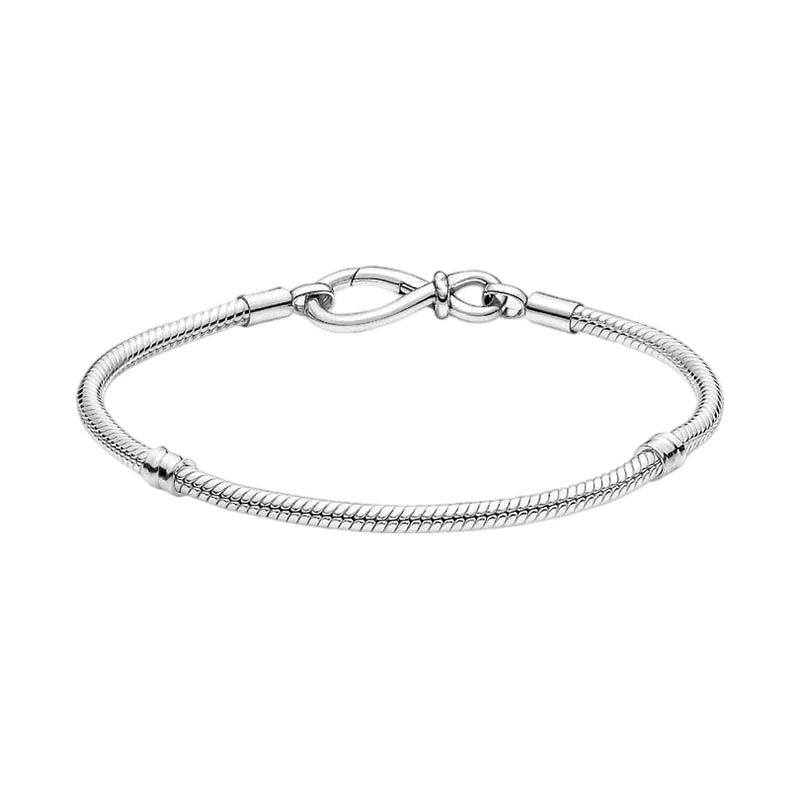 Hot selling 925 silver women's bracelet with heart T-shaped buckle and adjustable logo bracelet, fashionable DIY jewelry gift - view 4