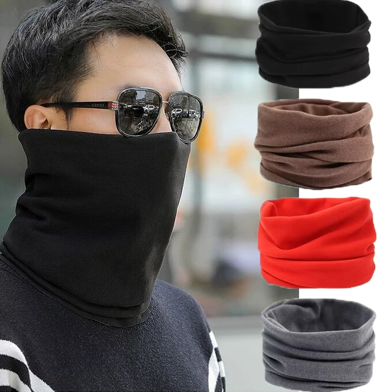 Autumn And Winter Head Scarf Warm German Fleece Neck Cover Soft Texture Outdoor Cycling Windproof Face Mask Hundred Models
