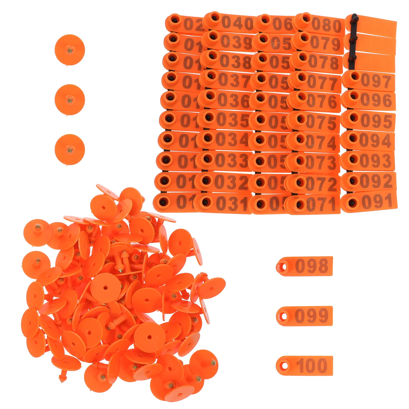 

100pcs Livestock Ear Durable Identification For Cattle Sheep Goats Chickens Animal Id Tags Ear Tags For Cattle Cow