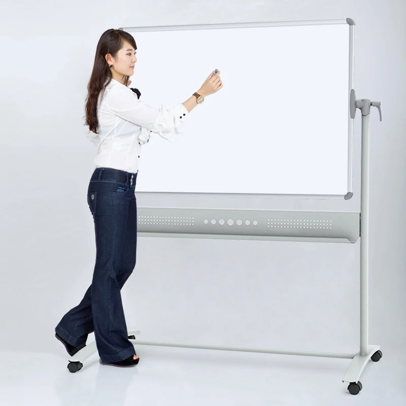 Whiteboard bracket type double-sided magnetic whiteboard office meeting mobile