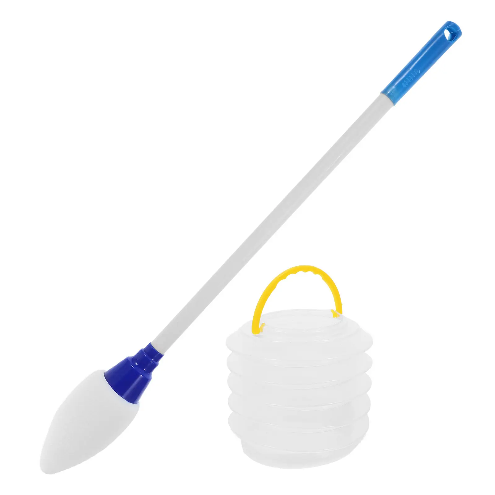 1Set Water Brush Pen Set Floor Calligraphy Brush Friendly Water Only No Ink Required Collapsible Bucket for Outdoor