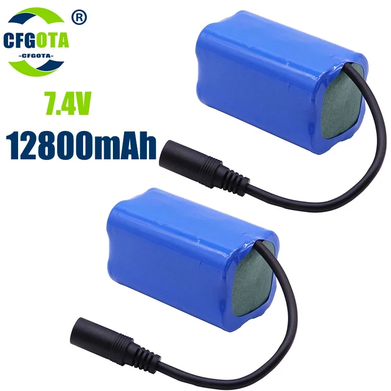 Upgrade battery for T188 2011-5 T888 V007 H18 C18 Remote Control Fishing Bait Boat Spare Part 18650 7.4v 12800mAh Battery