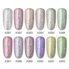 Gel Nail Polish with Glitter and Top Coat Set #2