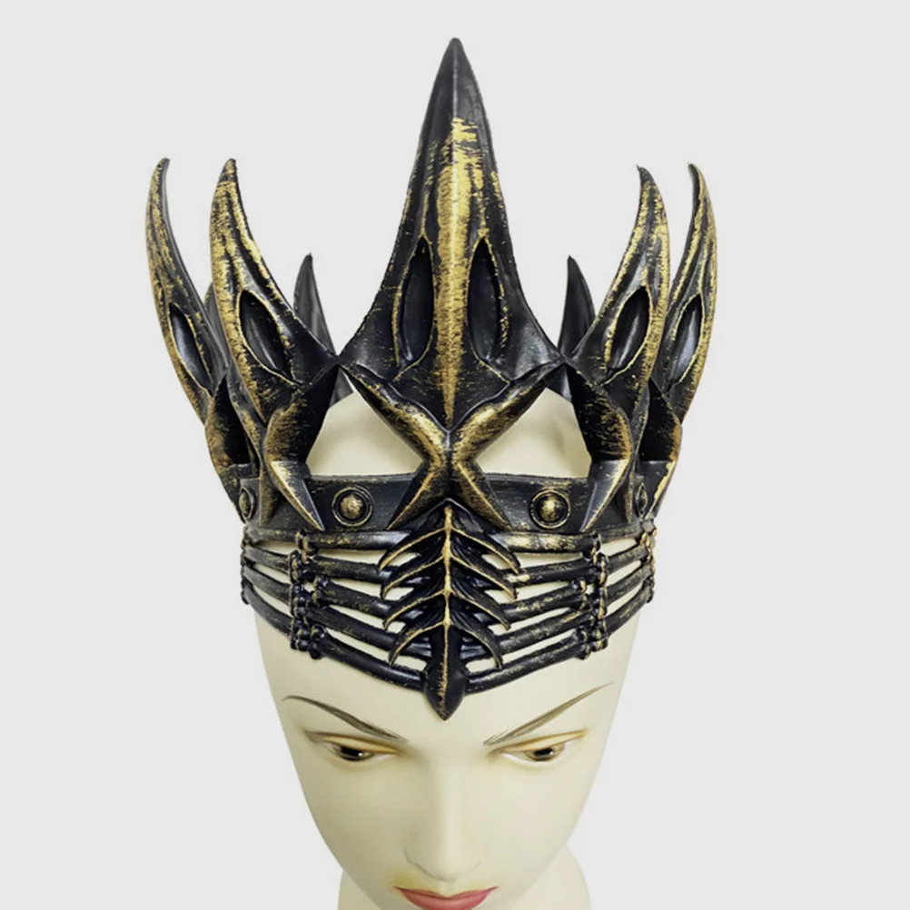 Crow Crown Men for Party Prop Costume Decorative Cosplay Adult Gothic Metal Clothing