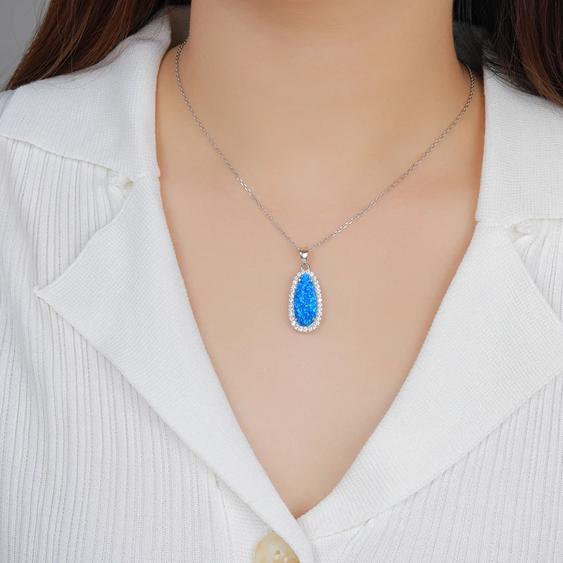 XYOP 2024 Jewelry 925 Sterling Silver Jewelry Opal Pendant is usually light and lively daily commute casual date good to wear