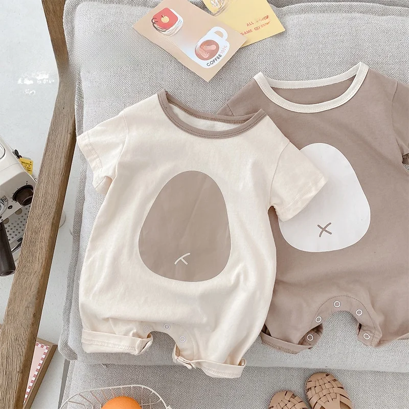 

Adorable Newborn Baby Outfit Summer ort Sve Onesie Cotton95% Comfortable Cute Butt Covering Clothes for Babies 0-2 Years...