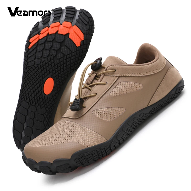 

Breathable Men's Hiking Shoes Outdoor Camping Trekking Sneakers Non-slip Elastic Male Casual Sports Shoes Fitness Exercise