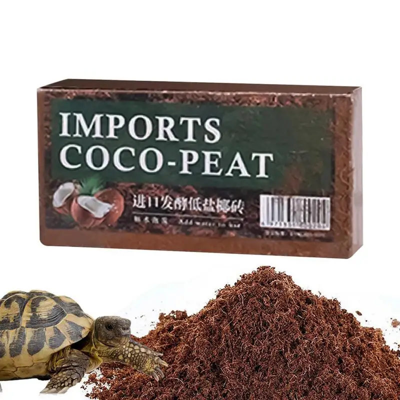 Reptile Coconut Soil Natural Coconut Fiber Substrate Lizard Tortoise Reptile Bedding Soil Reptile Terrarium Bottom Supplies Pet