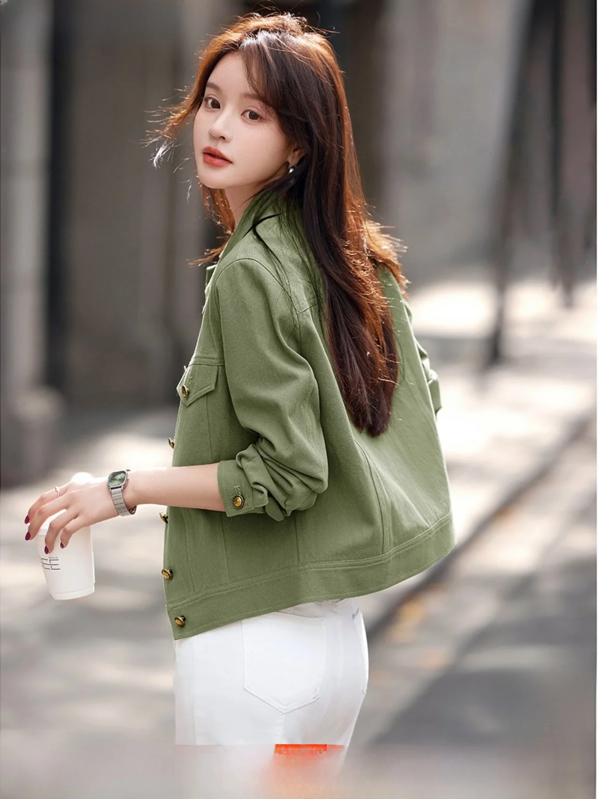 

Mehaimei повседневная рабочая одежда Sle Jaet, весна-лето, новый женский дэт с разрезом по подолу, свободный крой, длинный воротник-свеч на пуговицах, Clo...