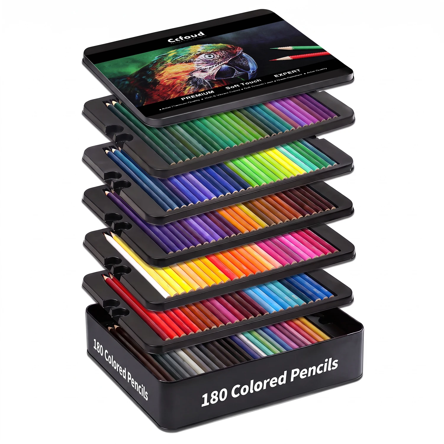 180-wax-based-colored-pencils-setvibrant-coloring-pencils-in-tin-boxart-supplies-for-adultsideal-for-coloringdrawing