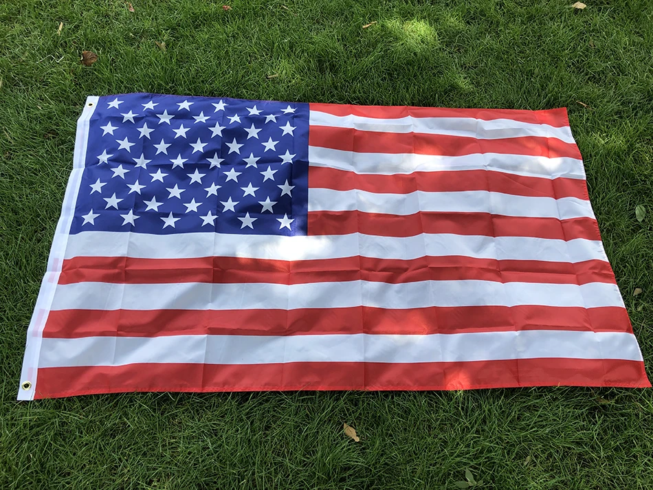 USA flag 60x90cm 90x150cm High Quality Double Sided Printed Polyester hanging  American Flag us Flag for decoration