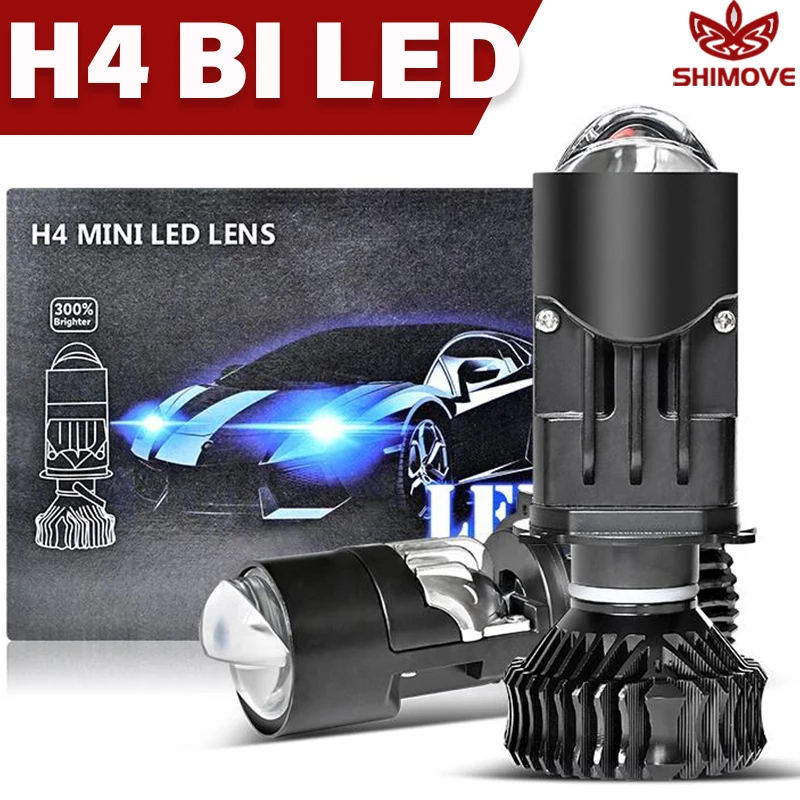 H4 LED Bifocal Lens Projector Auto motorcycle Headlight Bulbs Kit Conversion Hi/Low Beam Turbo Fan cooling Car Lamp 12000LM