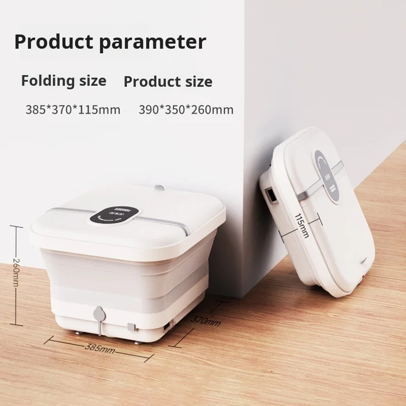Portable Automatic Footbath Constant Temperature Heating Electric Massage Folding Footbath Foldable Foot Soaking Bucket EU