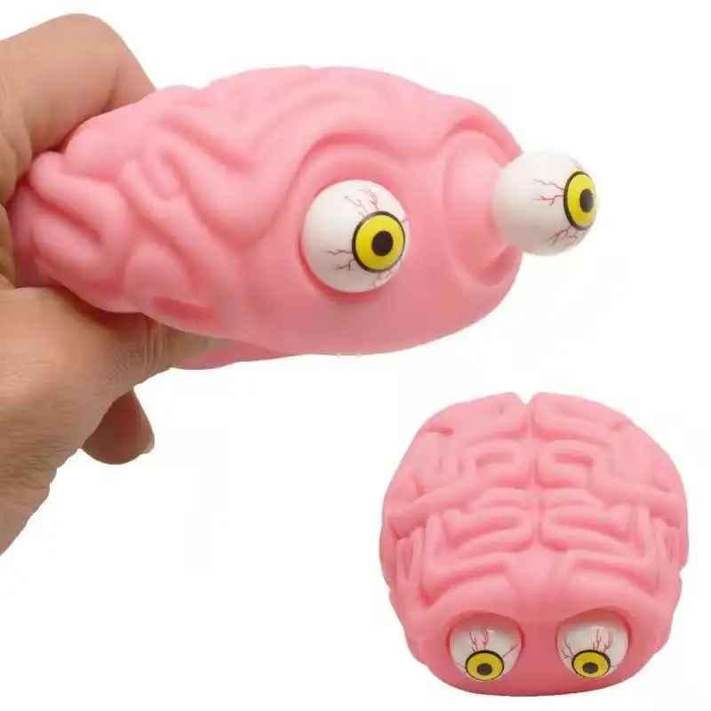 Anti Stress Flippy Brain Squishy Eye Popping Squeeze Fidget Toy Cool Stuff Kids ADHD Autism Anxiety Relief Toy Halloween