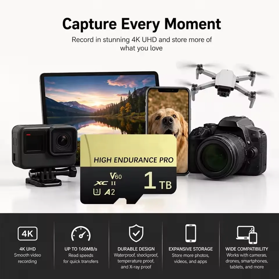 New SD Card Memory Card 2TB 1TB High Speed TF Flash Card 4K Full HD Video Micro SD Card 128GB 256GB 512GB For Camera PC New - view 5