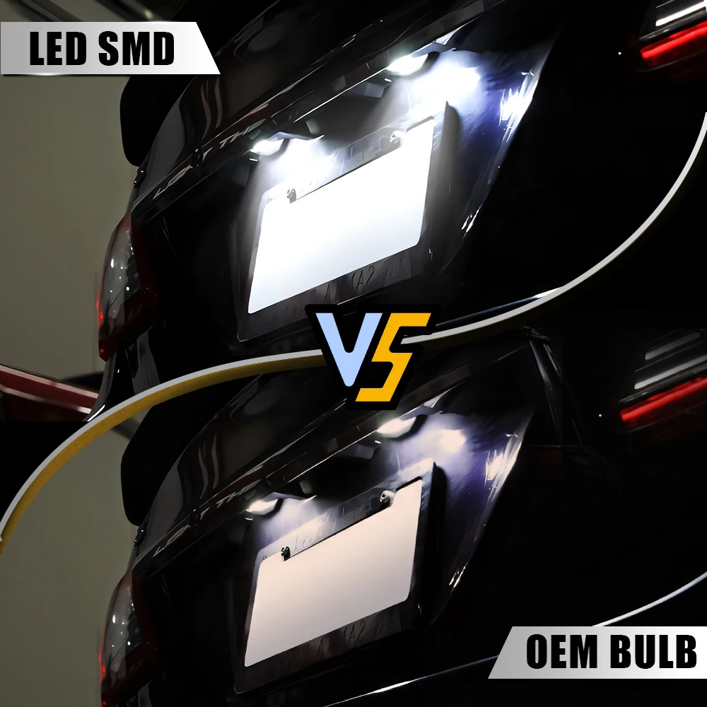 2Pcs For Scion xB xD Toyota Alphard Auris Corolla Fielder Rumion Vellfire CE140 White LED License Plate Lights LED Car Lamps