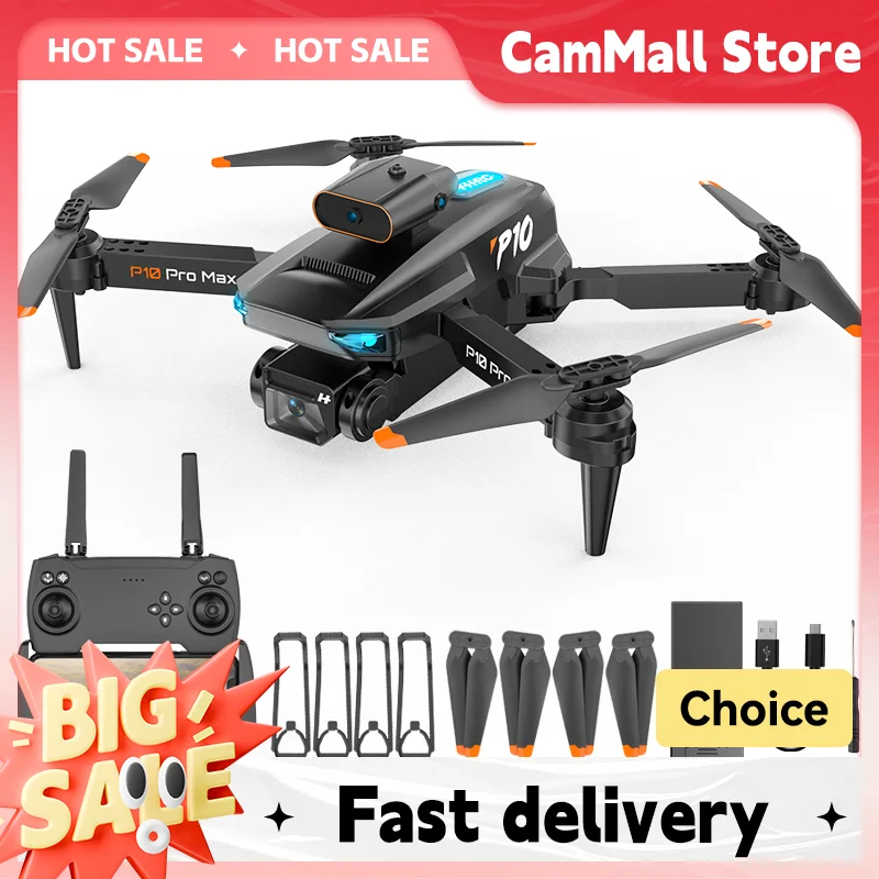 P10 Pro MAX Drone With A High-Definition Camera And A WiFi FPV High-Definition Dual Folding RC Quadcopter Height Maintainer