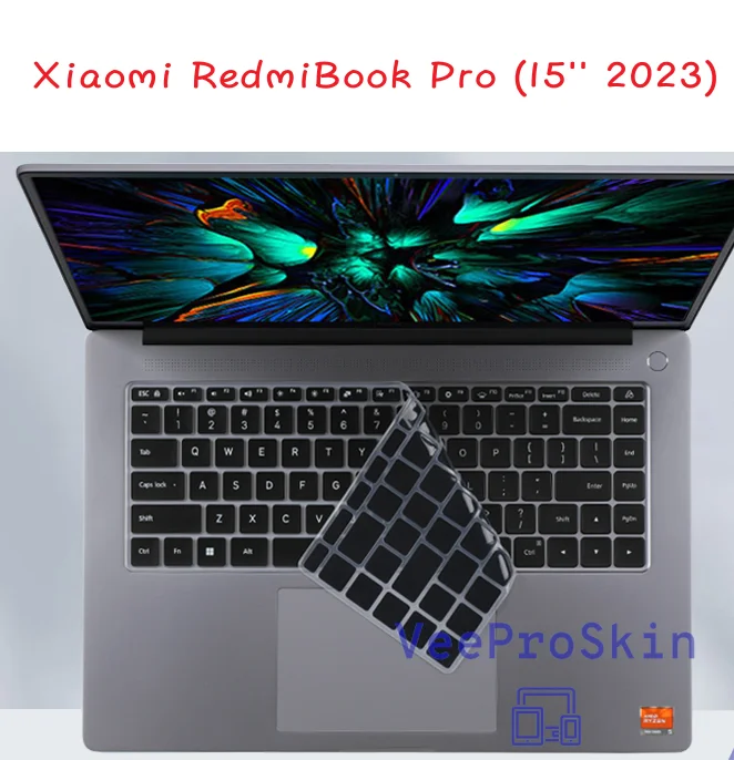 Silicone laptop Keyboard cover skin for Xiaomi RedmiBook Pro 15 2023 AMD R7-7840HS 15.6-inch RedMi book Pro 15 （2023）