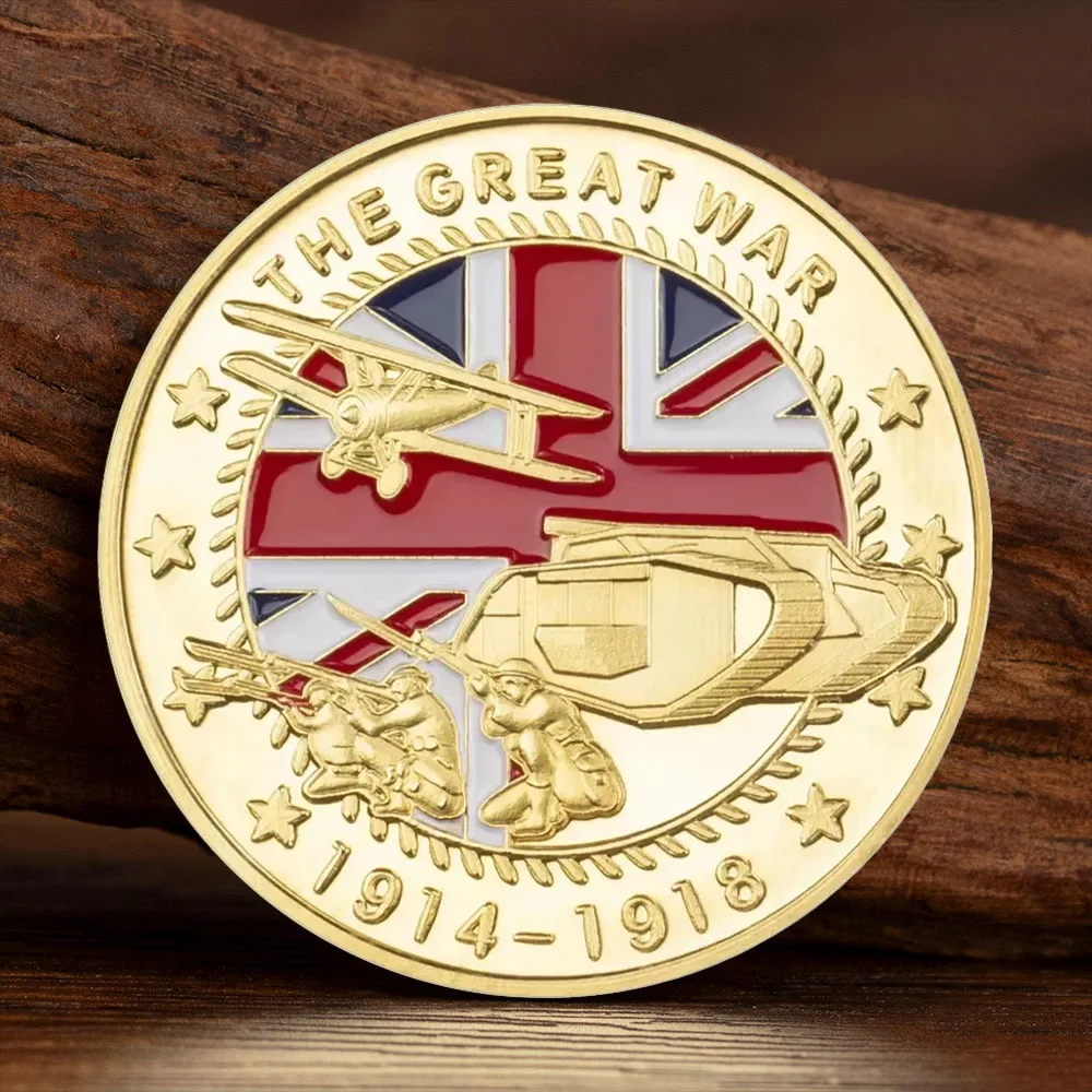 The Great War(1914-1918) Souvenir Coin Centenary of The Victory of  Allies Gold Plated Commemorative Coins
