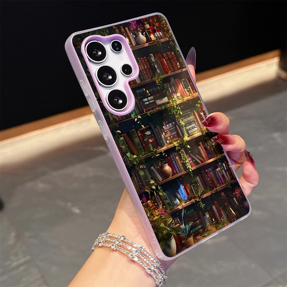 für Samsung Galaxy A16 A15 A55 A35 A36 A56 S26 S25 S24 Ultra S23 S21 S22Plus Handyhülle mit Kunst-Bücherregal-Muster aus Silikon TPU – Detail 9