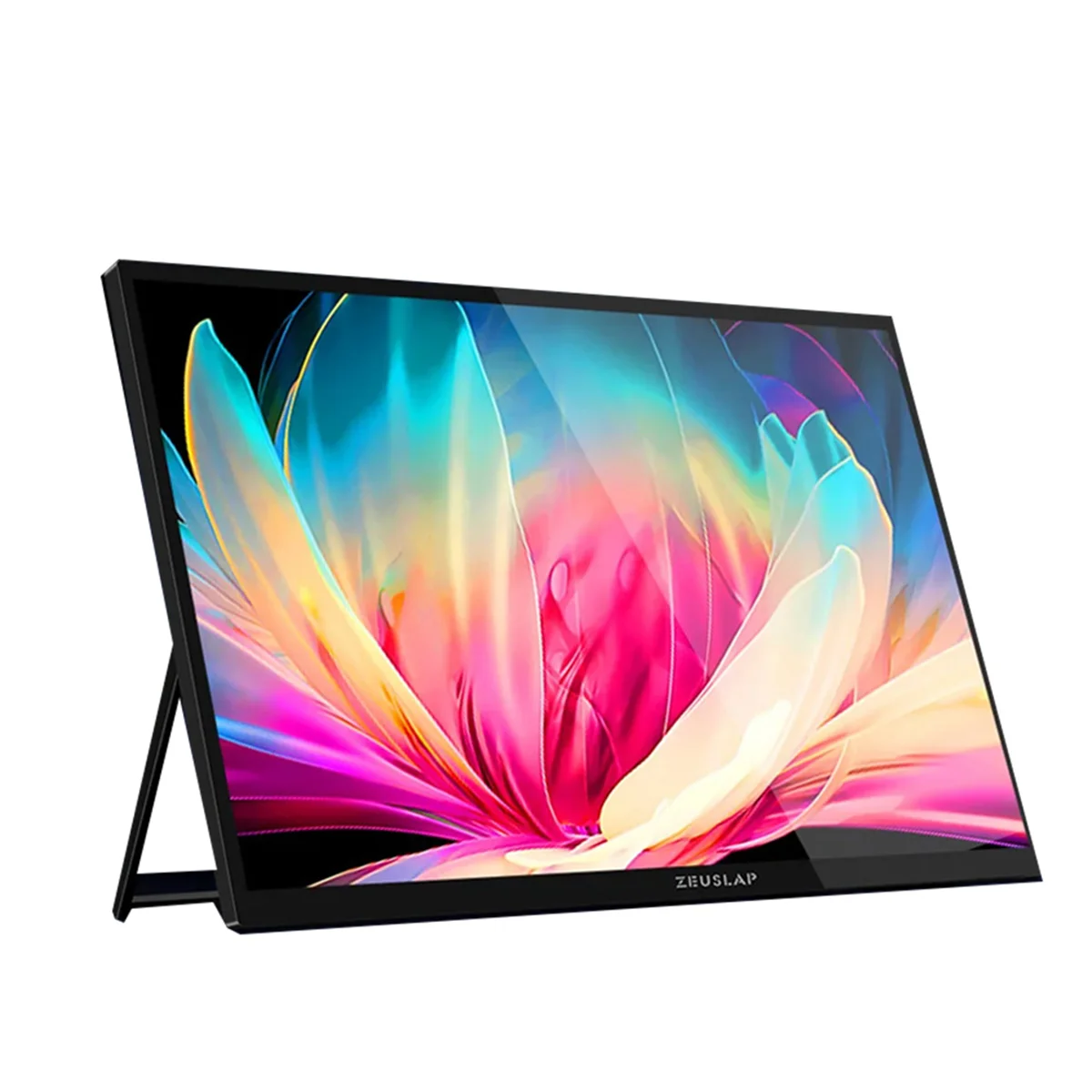 ZEUSLAP-Monitor de pantalla táctil portátil de 18,5 pulgadas, pantalla RGB de 100Hz con soporte para ordenador portátil, teléfono, Xbox, PS4, enchufe de PS5-EU