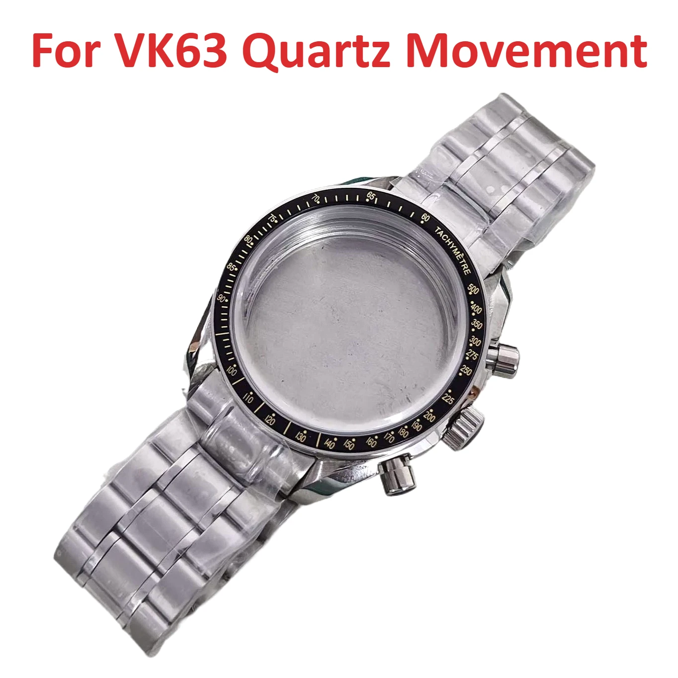 

New 40mm Wristwatch Case Fits 32-32.5mm Oversized Dials for VK63 Quartz Movement Mineral Crystal Mod Replacement Parts