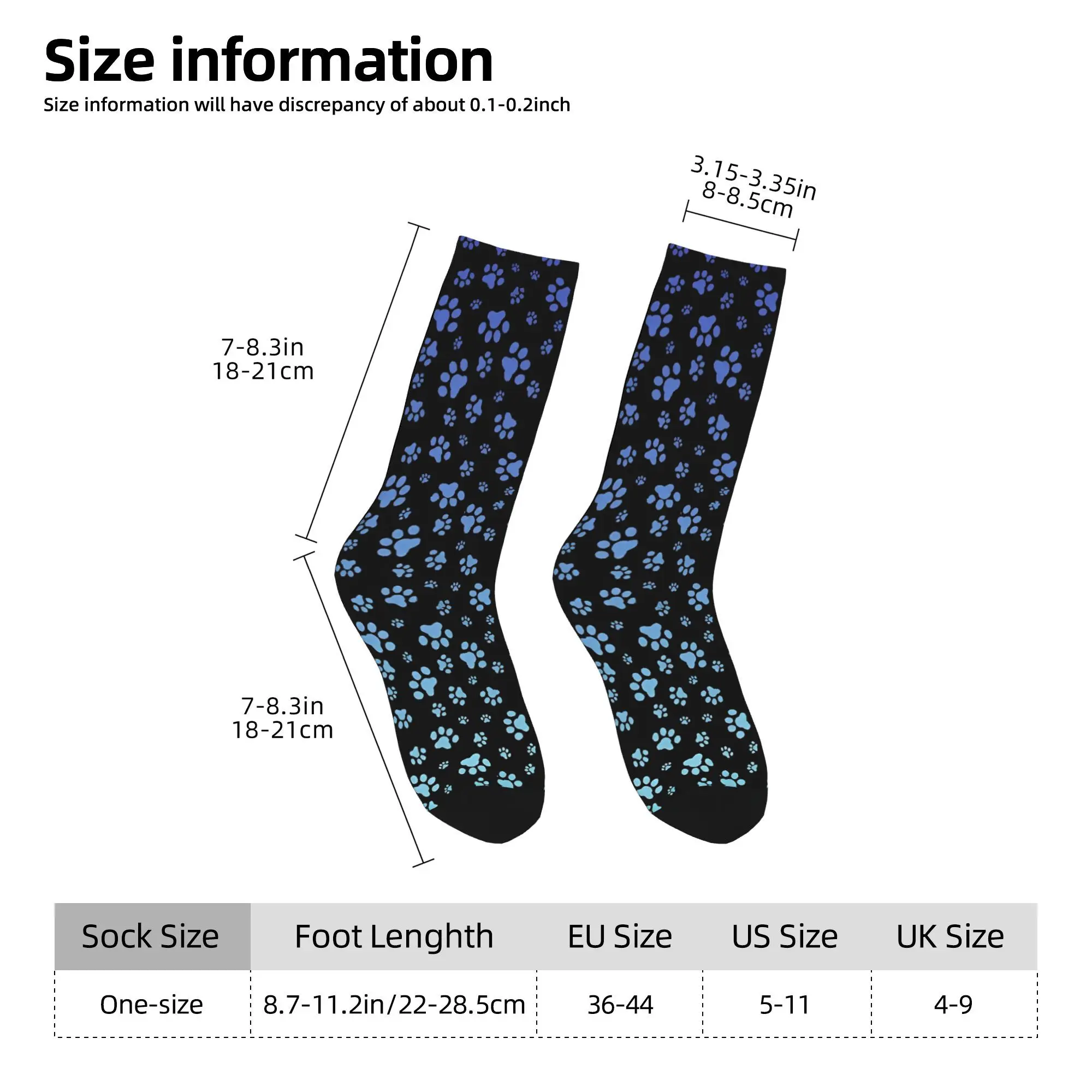 Носки Pup Paw Dark Design, чулки с графическим рисунком, нескользящие мужские носки, дышащие зимние винтажные носки для скалолазания