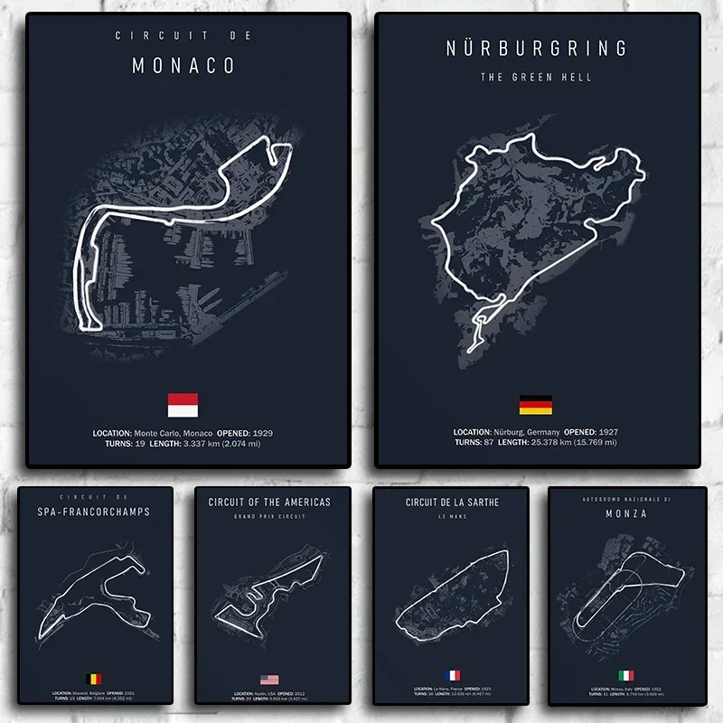 Imola Monaco Circuit, One Wall Art, HD Canvas Print Poster, Suitable for, Home, Living Room, Room Decoration