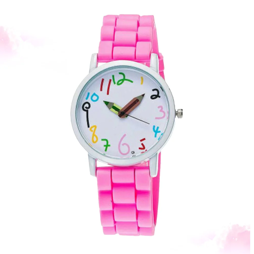 1Pcs Kids Watch Yellow Creative Cartoon Quartz Movement Time Learning Wristwatch Durable Comfortable Birthday Gift