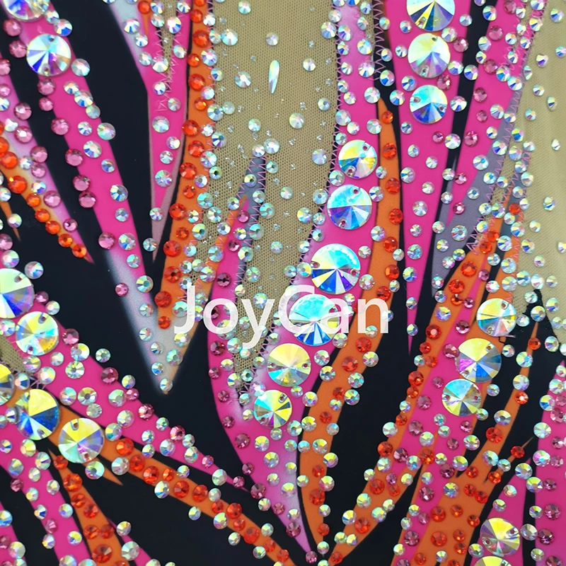 جويكان ثدي جمباز وردي سبانديكس للفتيات والنساء ، ملابس رقص أنيقة للمنافسة