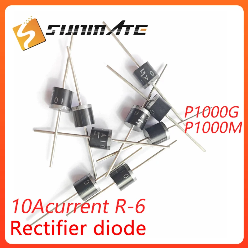 50PCS  P600B P600D P600G P600J P600K P600M P1000G P1000M  R-6 Rectifier diode