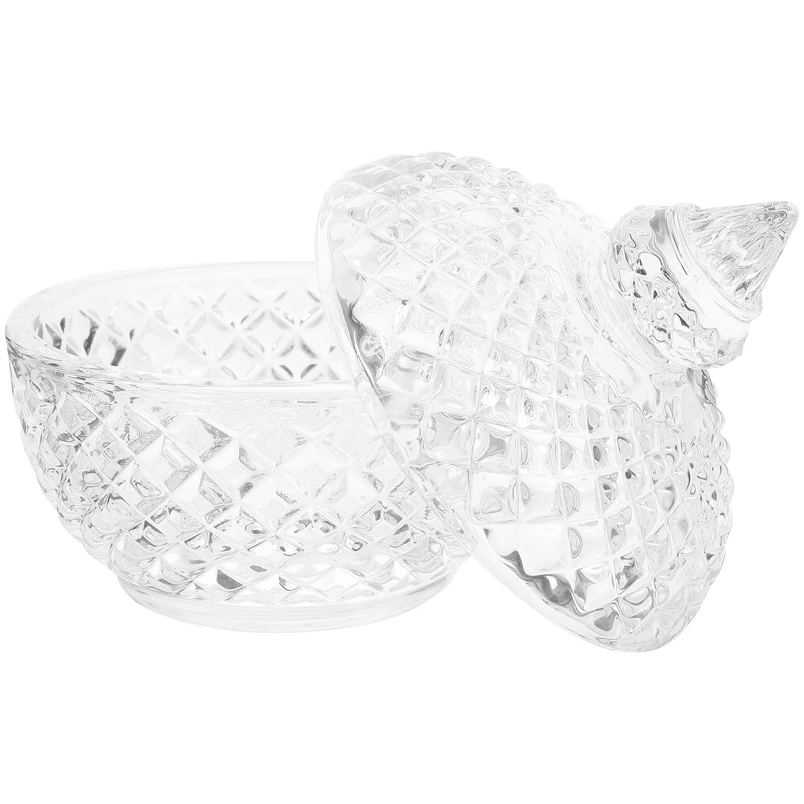 

Glass Jewelry Container Box for Wedding Valentine Gift Storage Box Desktop Organizer for Candies Dried Fruits