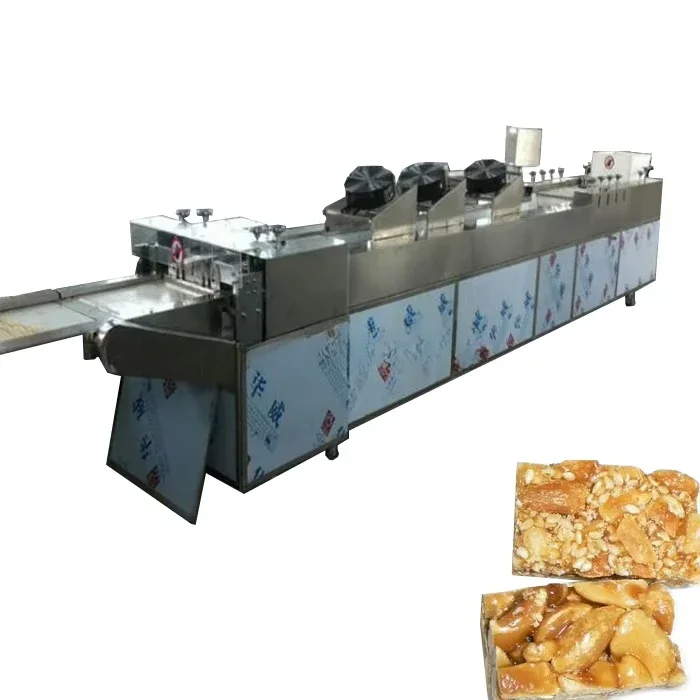 Automatic Nougat Candy Processing Line For Peanut Chikki Making Machine