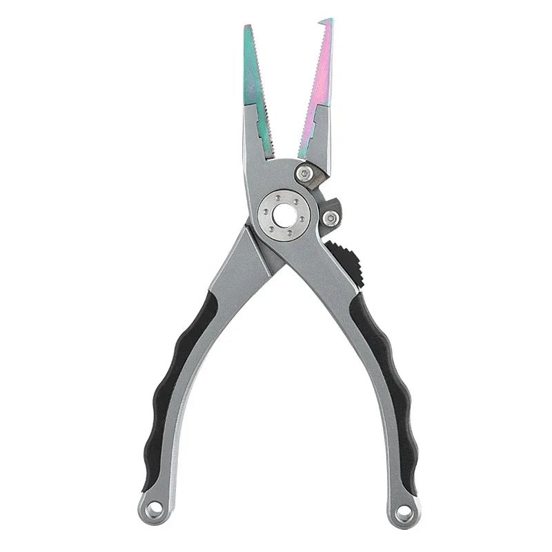 Multifunctional 420 Stainless Steel Colored Titanium Fishing Plier Comfort Handle Hooks Remove Tool Multifunctional Fishing Tool