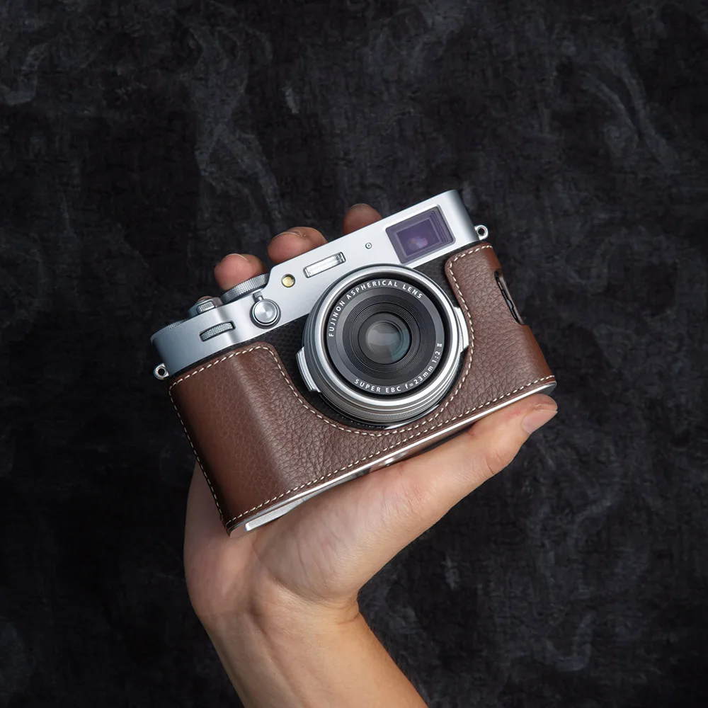

Чехол для Fujifilm X100VI XT30/30II/30III XE5 XM5 XS20 XT50, ретро-чехол-полуперчехол ручной работы из натуральной кожи, защитный чехол