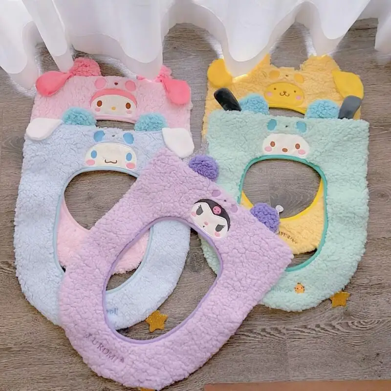 

Sanrios милый коврик для унитаза Hello Kittys Kawaii подушка новый стиль домашняя мода хит продаж креативные удобные домашние элитные подарки