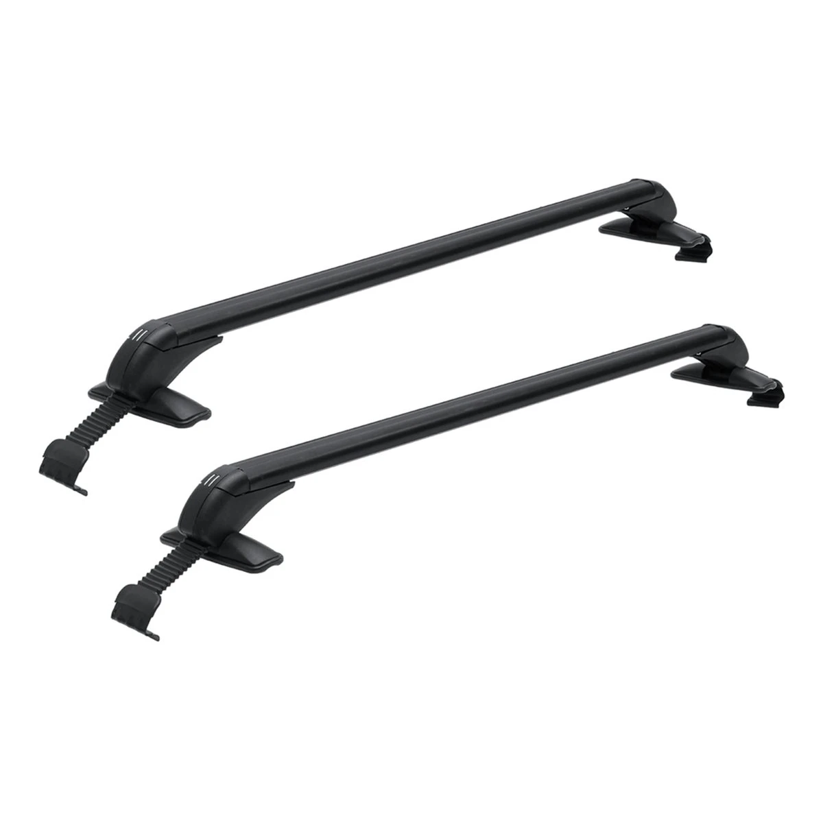 

Wow 1Pair Universal Roof Rack Cross Bars Luggage Carrier Rubber Lightweight Lockable Anti-theft Base Angle Adjustable SUV Car