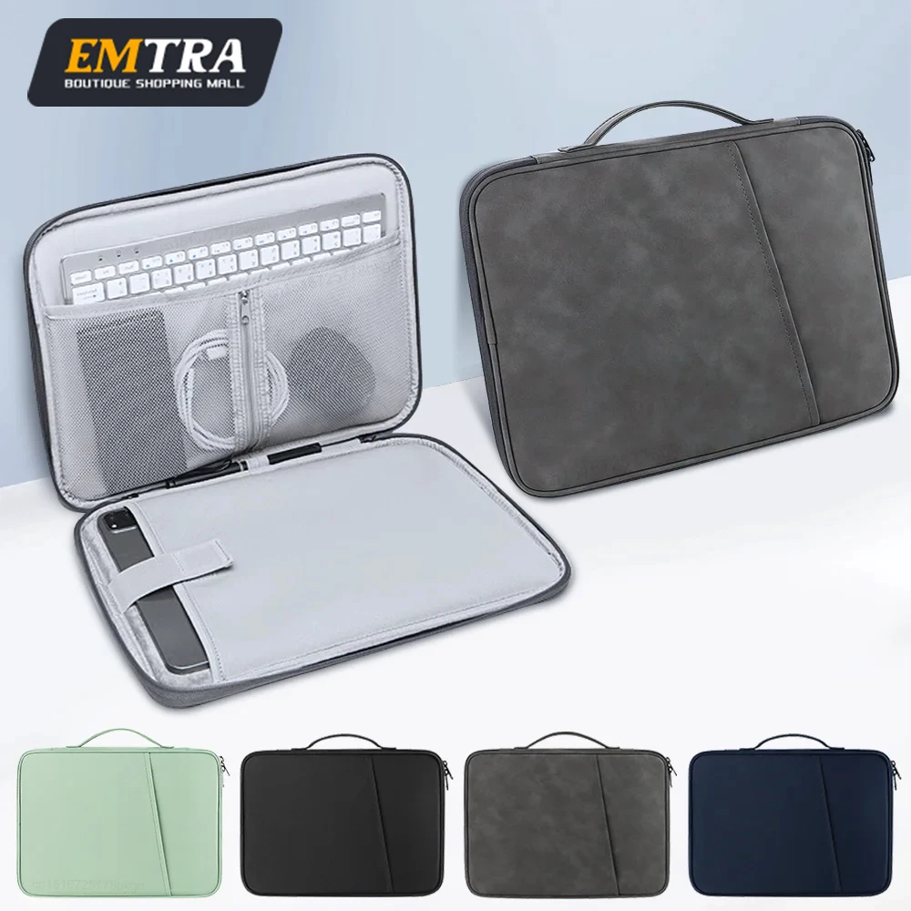 EMTRA 9-11 Inch Tablet Sleeve Bag for iPad Air4 5 Pro 11 10.9 Galaxy Tab Surface Go Fire HD 10 Waterproof Shockproof Bag
