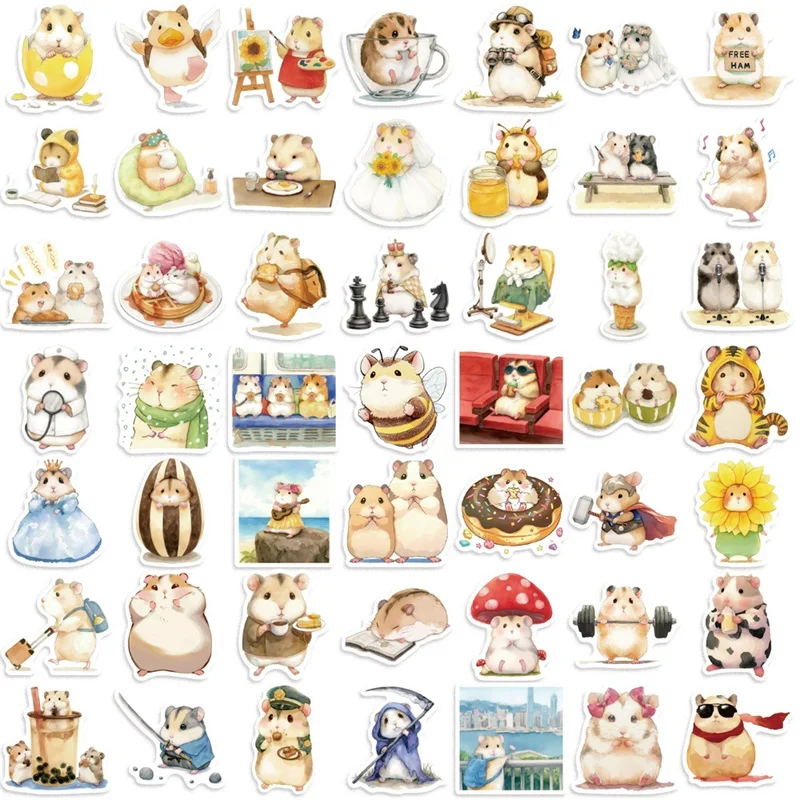 10/30/50PCS Kawaii Vet Hamster PVC Sticker Esthetische Koreaanse Briefpapier Hand Accounting DIY Decoratie Scrapbooking benodigdheden