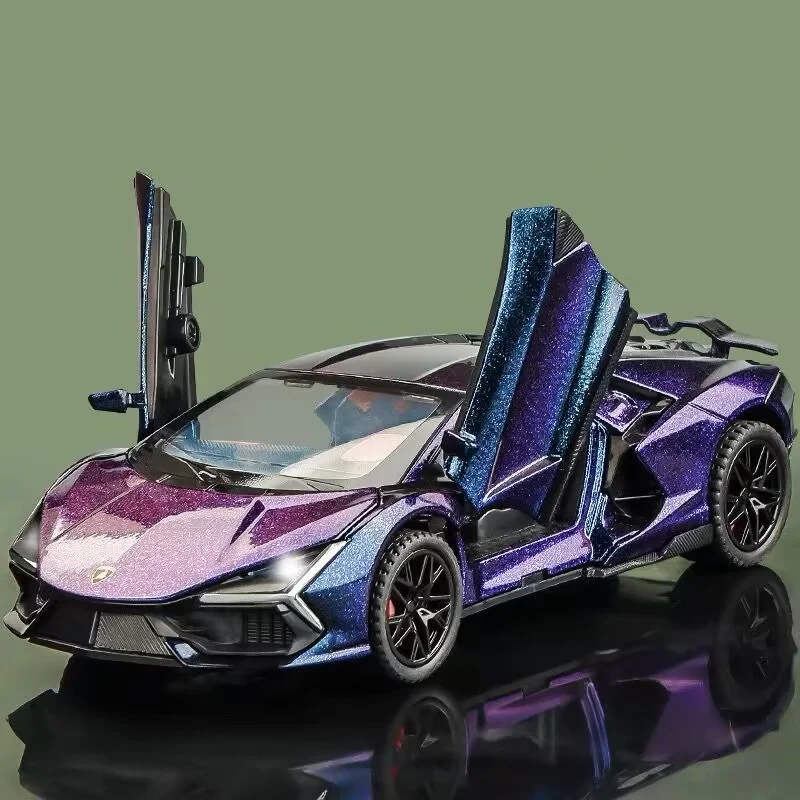 1:32 Revuelto Alloy Sports Car Model Diecast Metal Racing Car Vehicles Model Simulation Sound and Light Collection Kids Toy Gift