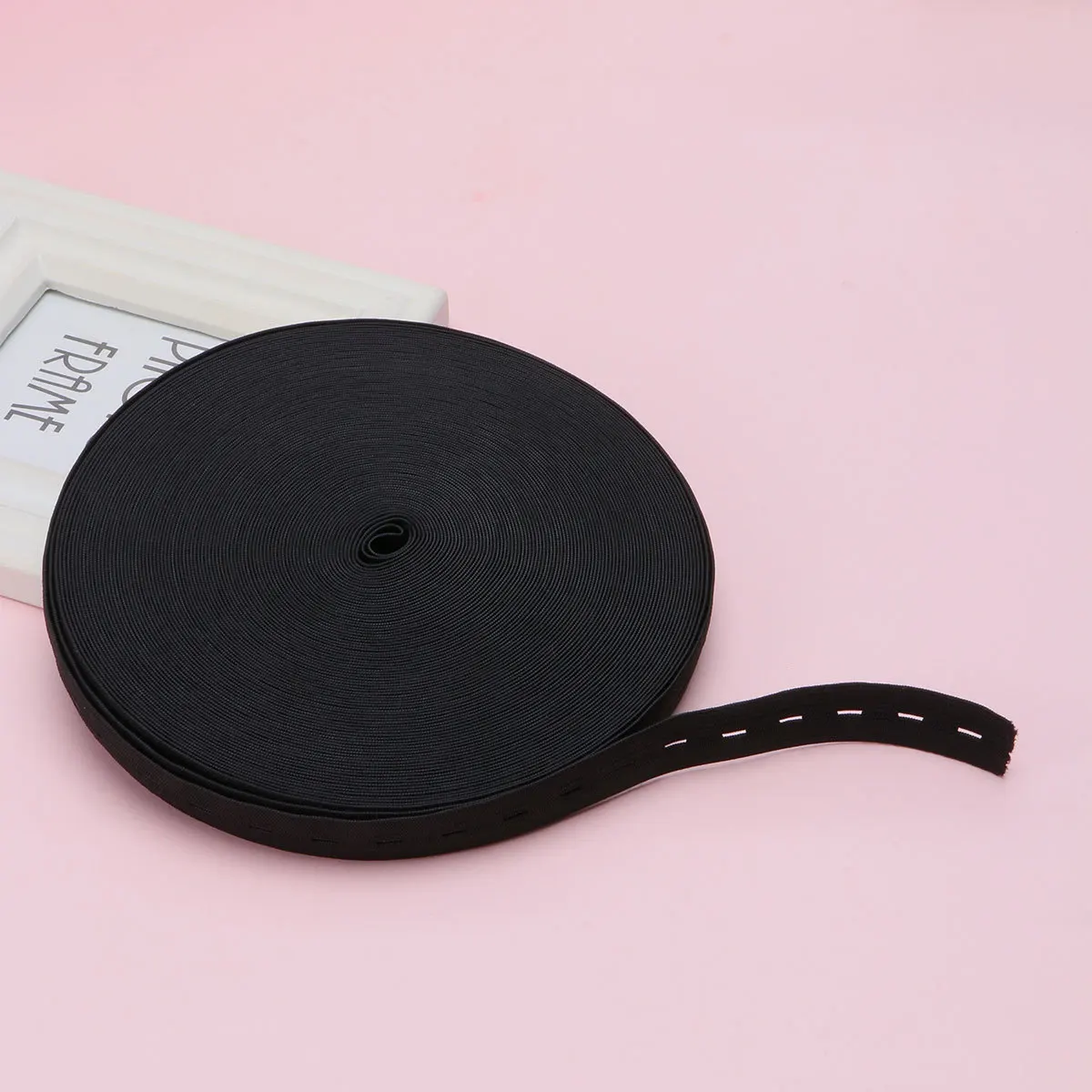 

30M Roll Flat Elastic Band 1.5Cm Black Pregnant Woman Adjustment Belt For Waistbands Cuff Necklines Underwear Crafts Durable