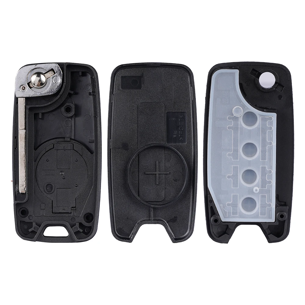XNRKEY Replacement Folding Remote Key Shell Case Fob 4 Button for Jeep Renegade 2015-2018 Housing Cover