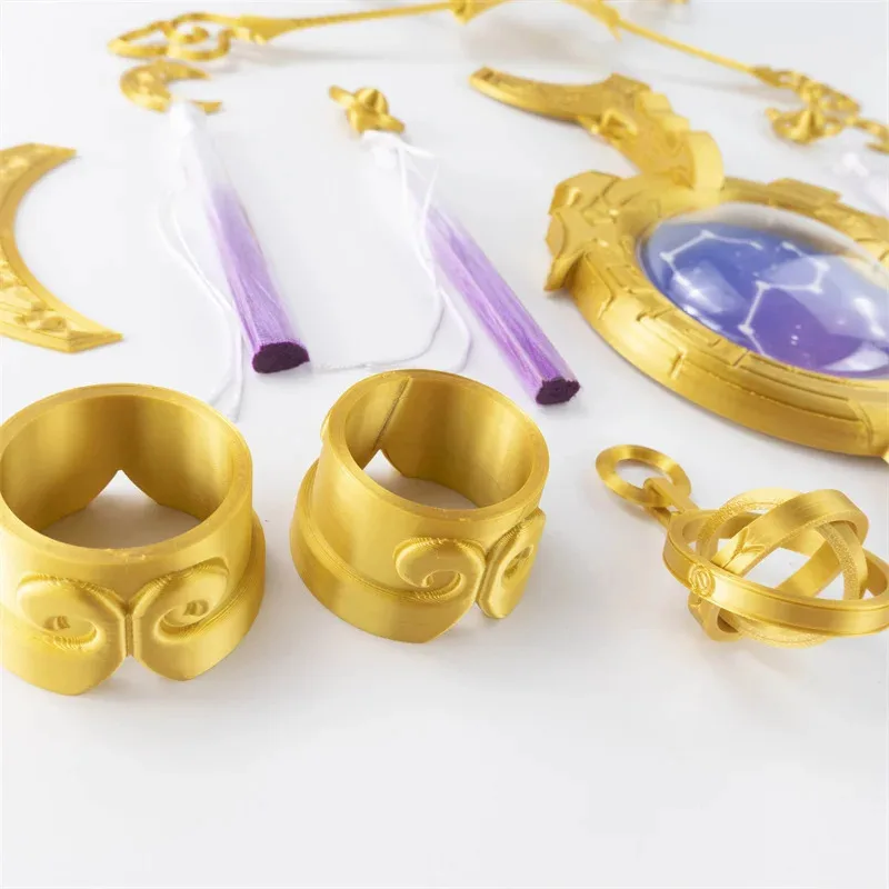 20151123 1 Set Game Honkai Star Rail Fu Xuan Cosplay Headwear Hairpin Tassels Ear Clip Earring Accessories Props
