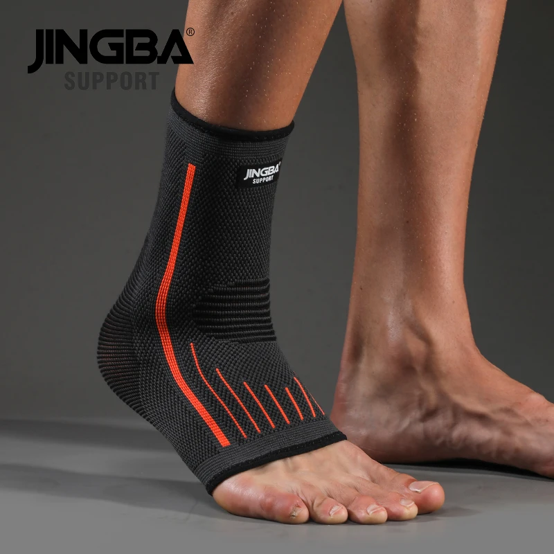 Supporto JINGBA 1 pz 3D compressione cinturino in Nylon cintura protezione per caviglia calcio supporto per caviglia basket cavigliera protettiva